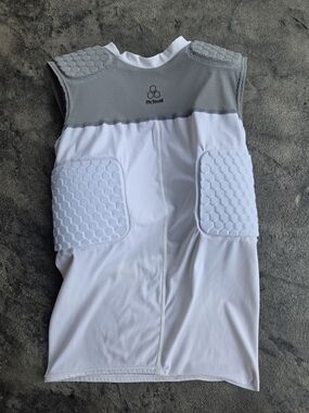 McDavid Men’s White Sleeveless Compression Shirt with Protective Padding